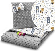DEKA NA KOČÍK + VANKÚŠEK SET MINKY OBOJSTRANNÝ 2v1 BABYMAM DEKA NA KOČÍK + VANKÚŠEK SET MINKY OBOJSTRANNÝ 2v1 BABYMAM
