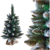 Maličký vianočný stromček DIAMANTOVÝ SMREK PREMIUM 60cm Ozdobný s prírodnou jutou
