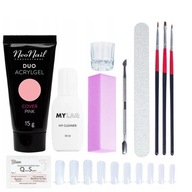 NEONAIL DUO AKRYLGEL 15g SADA + FORMY 10KS + DOPLNKY + ČISTIČ 50ML