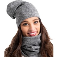 Krásna dámska súprava čiapka, Melange Snood, POĽSKÝ VÝROBOK
