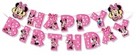 Narodeninový banner s girlandou Minnie Mouse Happy Birthday Dekorácia 180 cm Narodeninový banner s girlandou Minnie Mouse Happy Birthday Dekorácia 180 cm