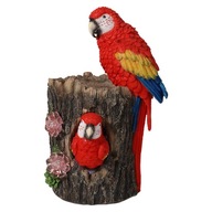 Solárne záhradné sochy papagája Vodotesná živica Art