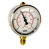 Dolný 1/4 manometer, rozsah od -1 do 1,5 baru Dolný 1/4 manometer, rozsah od -1 do 1,5 baru