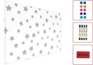 Tabuľa GREY STARS 60x40 na turistické magnetky Tabuľa GREY STARS 60x40 na turistické magnetky