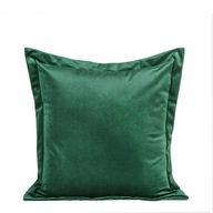 Obliečka na vankúš 45x45, zamat tmavozelený Obliečka na vankúš 45x45, zamat tmavozelený