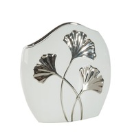Bielo-strieborná keramická váza 19X7X19cm
