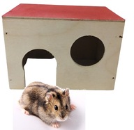 Drevený domček pre myšieho škrečka