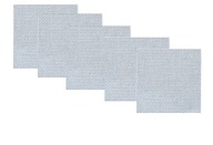 Vyšívacia látka, plátno 14ct (54 očiek/10 cm) 20x20cm - sada 5 ks. Vyšívacia látka, plátno 14ct (54 očiek/10 cm) 20x20cm - sada 5 ks.