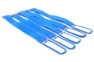 gafer.pl suchý zips, sťahovacia páska 400 mm modrá x5