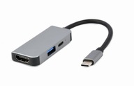 GEMBIRD Hub USB-C PD HDMI USB 3.1