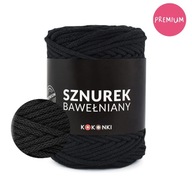 PREMIUM makramé struna 5mm / 100m / čierna PREMIUM makramé struna 5mm / 100m / čierna