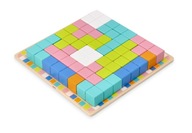 AdamToys Farebné kocky Tetris puzzle vyrobené z dreva