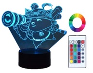 Nočná lampa Teemo LOL s 3D gravírovaním Name Led Nočná lampa Teemo LOL s 3D gravírovaním Name Led