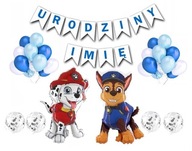 Sada balónikov Paw Patrol Chase 1-6 narodeniny + meno