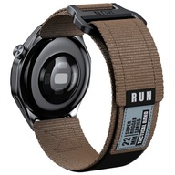 Nylonový remienok na hodinky Tactical Run 22 mm hnedý C24 Nylonový remienok na hodinky Tactical Run 22 mm hnedý C24