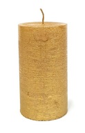 RUSTIKÁLNY VALEC NA SVIEČKU KOVOVÝ 70x120 mm ZLATÝ RUSTIKÁLNY VALEC NA SVIEČKU KOVOVÝ 70x120 mm ZLATÝ
