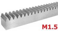 Ozubená tyč M1.5 17x17 L=500mm Modul 1.5 / CNC