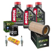 Filter Kawasaki ER 500 ER5, olej Motul 5100, zapaľovacie sviečky Filter Kawasaki ER 500 ER5, olej Motul 5100, zapaľovacie sviečky
