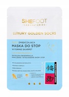SHEFOOT SOCKS ZLATÁ ZMÄKČUJÚCA MASKA NA NOHY VO FORME PONOŽKOV SHEFOOT SOCKS ZLATÁ ZMÄKČUJÚCA MASKA NA NOHY VO FORME PONOŽKOV