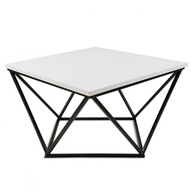 Zakrivený konferenčný stolík 60 cm čiernobiely