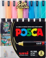 Popisovač POSCA PC-1MR s plagátovou farbou, sada 8 farieb