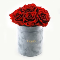 Velúrová krabička Red Eternal Roses Infinity Rose