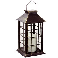 Solárna lampa Lucerna Patina LED sviečkový efekt Solárna lampa Lucerna Patina LED sviečkový efekt
