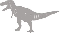 Prívesok, prelamovaná ozdoba, svetlosivý dinosaurus