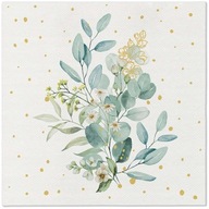 Vzduchom kladené obrúsky z netkanej textílie EUCALYPTUS LEAVES elegantné BIRTHDAY x50 Vzduchom kladené obrúsky z netkanej textílie EUCALYPTUS LEAVES elegantné BIRTHDAY x50