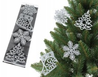 Strieborné glitrové prívesky Snowflake Stars + BOX Strieborné glitrové prívesky Snowflake Stars + BOX