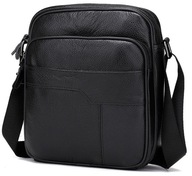 Pánska kožená taška cez rameno Black Leather Messenger Bag Darček Pánska kožená taška cez rameno Black Leather Messenger Bag Darček