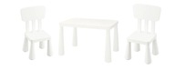 IKEA MAMMUT Detské stolové stoličky biele 2 ks