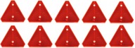 Červený nitovaný výstražný trojuholník, 10 ks