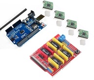 Súprava CNC Shield V3 + mikrokontrolér UNO R3 + 4 stúpačky A4988 Súprava CNC Shield V3 + mikrokontrolér UNO R3 + 4 stúpačky A4988