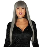 ŠEDÁ Parochňa S BANGOU WITCH VAMPIRE HALLOWEEN ŠEDÁ Parochňa S BANGOU WITCH VAMPIRE HALLOWEEN