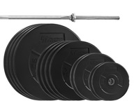 SET 80kg HMOTNOSŤ + ROVNÁ TYČ 180CM SET 80kg HMOTNOSŤ + ROVNÁ TYČ 180CM