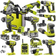 RYOBI SADA 12 NÁRADÍ BATÉRIA 18V 6xAKU RYOBI SADA 12 NÁRADÍ BATÉRIA 18V 6xAKU