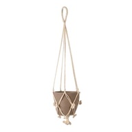 MACRAME NA KVETINÁČ Z BAVLNENEJ LINKY V 75cm MACRAME NA KVETINÁČ Z BAVLNENEJ LINKY V 75cm