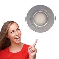 LED stropné svietidlo strieborné okrúhle 230V neutrálna farba 4000K 500lm KONEKTO LED stropné svietidlo strieborné okrúhle 230V neutrálna farba 4000K 500lm KONEKTO