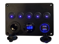 JACHTOVÝ SPÍNAČ 5 POS. VOLTMETER, USB-04873 JACHTOVÝ SPÍNAČ 5 POS. VOLTMETER, USB-04873