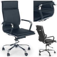 Otočná kancelárska stolička z čiernej eko kože MANTUS