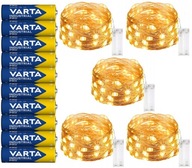 DRÔTOVÉ LAMPY 20 LED + TEPLÉ BIELE BATÉRIE 10 metrov Svetelná reťaz DRÔTOVÉ LAMPY 20 LED + TEPLÉ BIELE BATÉRIE 10 metrov Svetelná reťaz