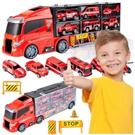 TRUCK TOWNER TIR S VYSÚVACÍMI AUTA SADA 5 AUT Vrtuľník pre deti TRUCK TOWNER TIR S VYSÚVACÍMI AUTA SADA 5 AUT Vrtuľník pre deti