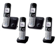 DECT TELEFÓN PANASONIC KX-TG 6812 6811 4 SLÚCHADLÁ