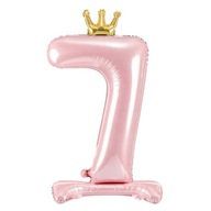 Číselné balóniky k 7. narodeninám Korunka z ružového zlata stojaca narodeninová oslava 84 cm 1ks Číselné balóniky k 7. narodeninám Korunka z ružového zlata stojaca narodeninová oslava 84 cm 1ks