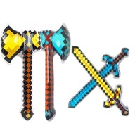 Nafukovací meč + sekera TOYS Minecraft 4 ks