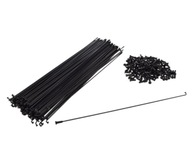 Čierne bicyklové špice 72 ks + vsuvky 246 x 2 mm Čierne bicyklové špice 72 ks + vsuvky 246 x 2 mm