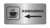 CAFE šípka doľava | Doska z nehrdzavejúcej ocele CAFE šípka doľava | Doska z nehrdzavejúcej ocele