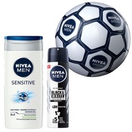 NIVEA MEN Sprchový gél 250ml + Antiperspirant v spreji 150ml + Guľôčka