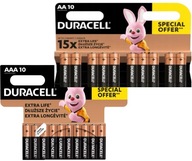 Alkalické batérie ORIGINÁL Duracell Basic 10x LR06 AA a 10x LR03 AAA Alkalické batérie ORIGINÁL Duracell Basic 10x LR06 AA a 10x LR03 AAA